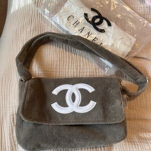Chanel Tan terry cloth Shoulder Bag
